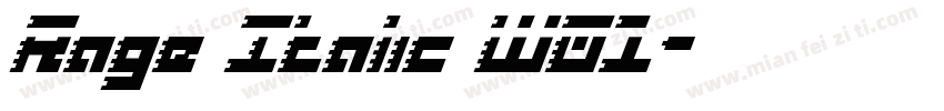 Rage Italic W01字体转换